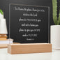 Engraved Plaque For I Know The Plans I Have For You Jeremiah 29:11 With LED Lighting