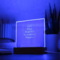 Engraved Plaque Philippians 4:13 I Can Do All Things Through Christ, Color Changing LED