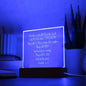 Engraved Plaque Isaiah 40:31 But Those Who Hope In The Lord, Color Changing LED