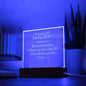 Engraved Plaque Proverbs 3:5-6 Trust In The Lord, Color Changing LED