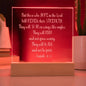 Engraved Plaque Isaiah 40:31 But Those Who Hope In The Lord, Color Changing LED