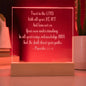 Engraved Plaque Proverbs 3:5-6 Trust In The Lord, Color Changing LED