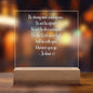 Engraved Plaque Joshua 1:9 Be Strong and Courageous, Color Changing LED