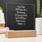Engraved Plaque Matthew 5:16 Let Your Light Shine Before Others With Color Changing LED