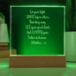 Engraved Plaque Matthew 5:16 Let Your Light Shine Before Others With Color Changing LED