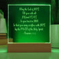 Engraved Plaque Romans 15:13 God Of Hope Fill You With Joy, Color Changing LED