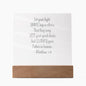 Engraved Plaque Matthew 5:16 Let Your Light Shine Before Others With Color Changing LED