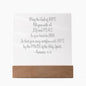Engraved Plaque Romans 15:13 God Of Hope Fill You With Joy, Color Changing LED