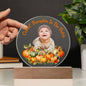 Custom Photo Plaque Cutest Pumpkin In The Patch With Optional LED Lighting