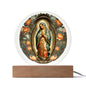 Clear Plaque Virgin Mary de Guadalupe With Optional Lighting