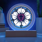 Clear Plaque With Luther Rose And Optional LED Lighting