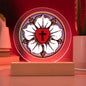 Clear Plaque With Luther Rose And Optional LED Lighting