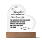 To My Daughter Encouragement Plaque Love Mom With Option Color LED Base