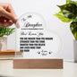 To My Daughter Encouragement Plaque Love Dad With Option Color LED Base