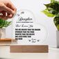 To My Daughter Encouragement Plaque Love Dad With Option Color LED Base