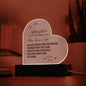 To My Daughter Encouragement Plaque Love Mom With Option Color LED Base