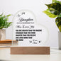 To My Daughter Encouragement Plaque Love Mom With Option Color LED Base