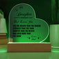 To My Daughter Encouragement Plaque Love Dad With Option Color LED Base