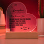 To My Daughter Encouragement Plaque Love Mom With Option Color LED Base