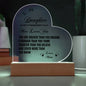 To My Daughter Encouragement Plaque Love Mom With Option Color LED Base