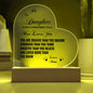 To My Daughter Encouragement Plaque Love Mom With Option Color LED Base