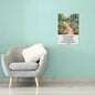 High Gloss Metal Art Print Be Strong And Courageous Flower Garden