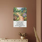 High Gloss Metal Art Print Be Strong And Courageous Flower Garden