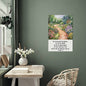 High Gloss Metal Art Print Be Strong And Courageous Flower Garden