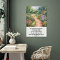 High Gloss Metal Art Print Be Strong And Courageous Flower Garden