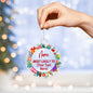 Custom Festive Christmas Ornament Most Likely To With Your Text
