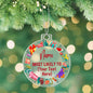Custom Festive Christmas Ornament Most Likely To With Your Text