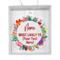 Custom Festive Christmas Ornament Most Likely To With Your Text