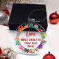 Custom Festive Christmas Ornament Most Likely To With Your Text