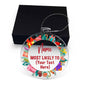 Custom Festive Christmas Ornament Most Likely To With Your Text