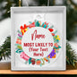 Custom Festive Christmas Ornament Most Likely To With Your Text