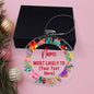 Custom Festive Christmas Ornament Most Likely To With Your Text