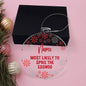 Most Likely To Spike The Eggnog Personalized Snowflake Christmas Ornament