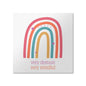 Very Demure Very Mindful Rainbow Poster In Coconut Girl Colors