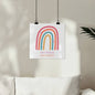 Very Demure Very Mindful Rainbow Poster In Coconut Girl Colors