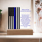 Personalized Policeman Appreciation Lighted Plaque With Color LED Lighting