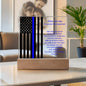 Personalized Policeman Appreciation Lighted Plaque With Color LED Lighting
