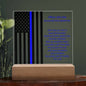 Personalized Policeman Appreciation Lighted Plaque With Color LED Lighting