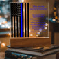 Personalized Policeman Appreciation Lighted Plaque With Color LED Lighting