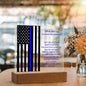 Personalized Policeman Appreciation Lighted Plaque With Color LED Lighting