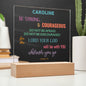 Be Strong And Courageous Personalized Joshua 1:9 Plaque