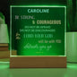Be Strong And Courageous Personalized Joshua 1:9 Plaque