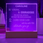 Be Strong And Courageous Personalized Joshua 1:9 Plaque