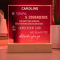 Be Strong And Courageous Personalized Joshua 1:9 Plaque