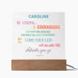 Be Strong And Courageous Personalized Joshua 1:9 Plaque