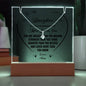 To My Daughter Mom Loves You Lighted Plaque with Pendant Necklace